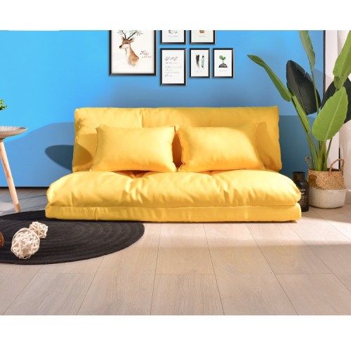 Urbana Japanese Futon Lounge Sofa Bed Yellow 120cm Sofa